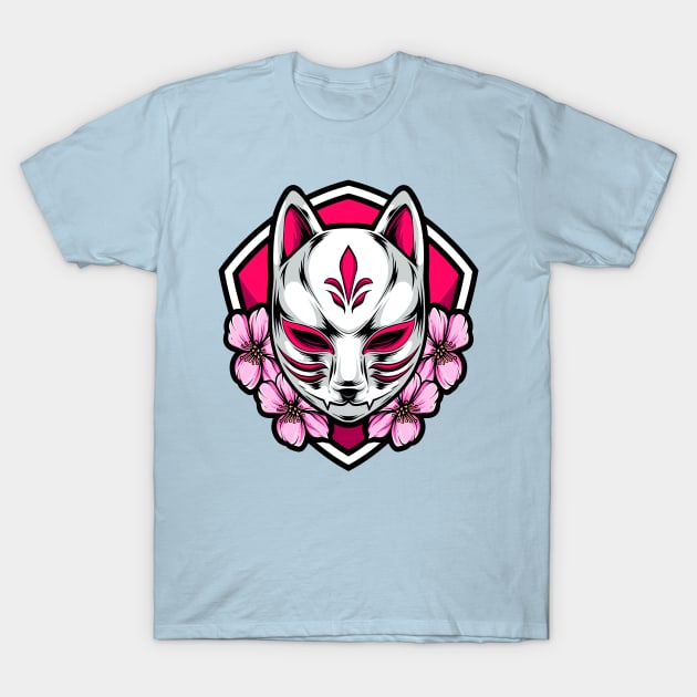 Oni Wolf Mask T-Shirt by machmigo